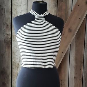 Pinstripe crop top